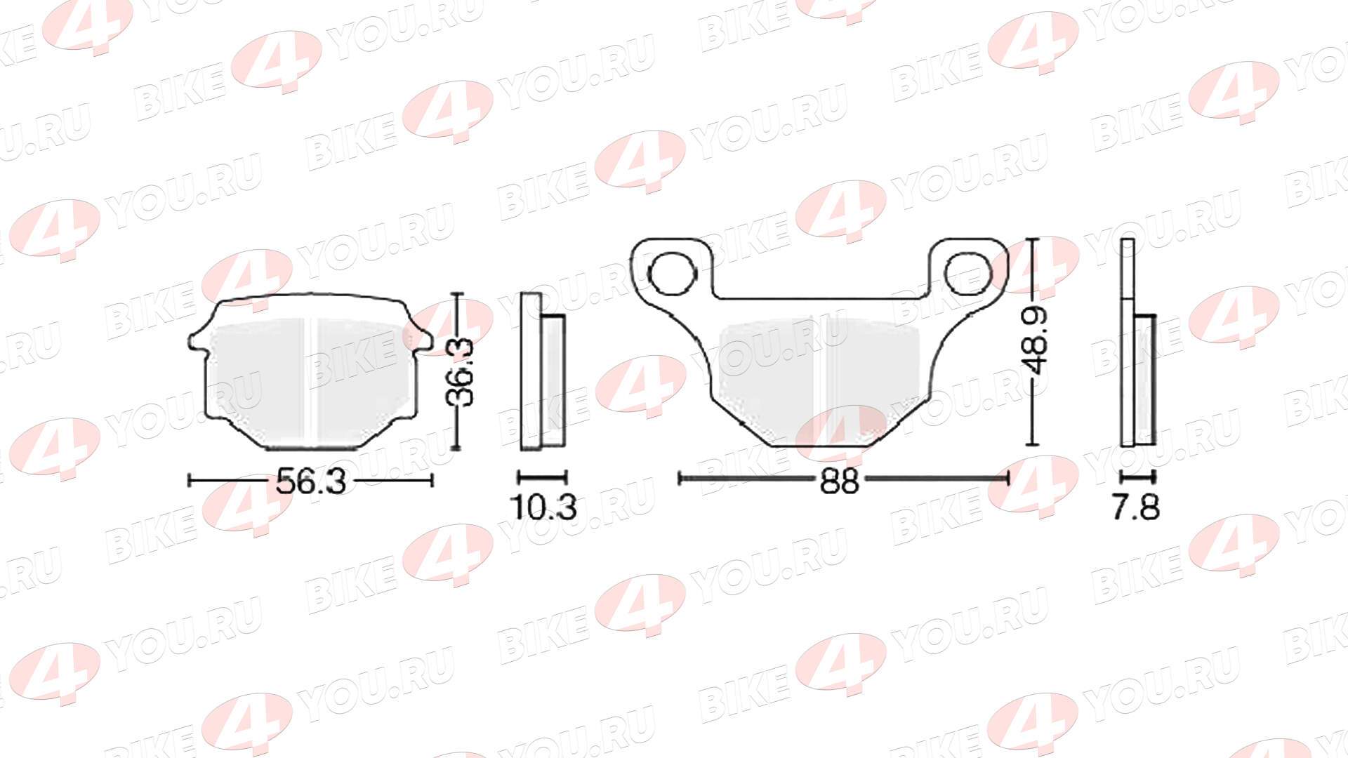 Колодки тормозные дисковые №18 X-TECH (less-metallic) медь